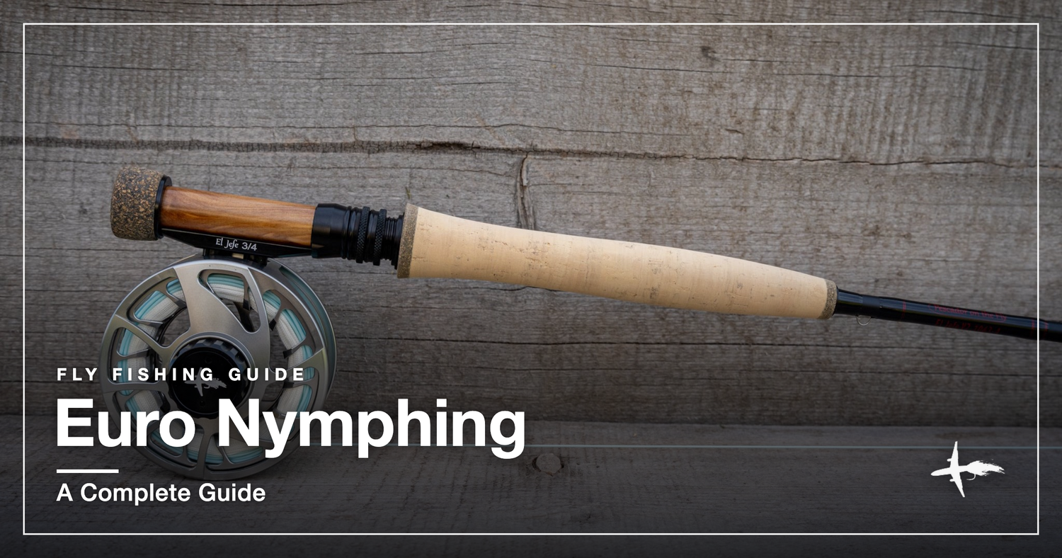 El Jefe v2 10 foot 6 inch 3-weight euro nymphing fly rod and reel combo on weathered wood