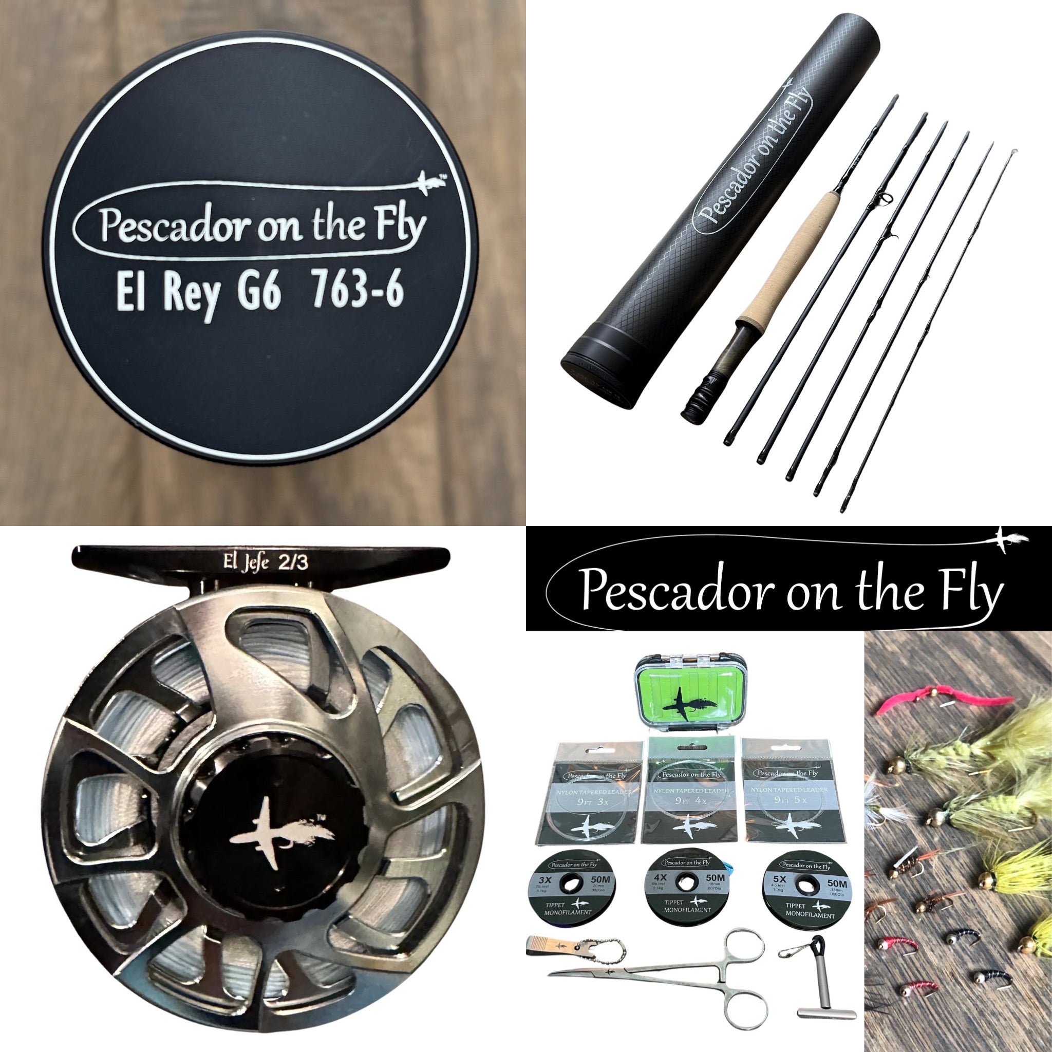 El Rey G6 7’6” 3 Weight Six Section Travel Fly Rod & Reel Combo