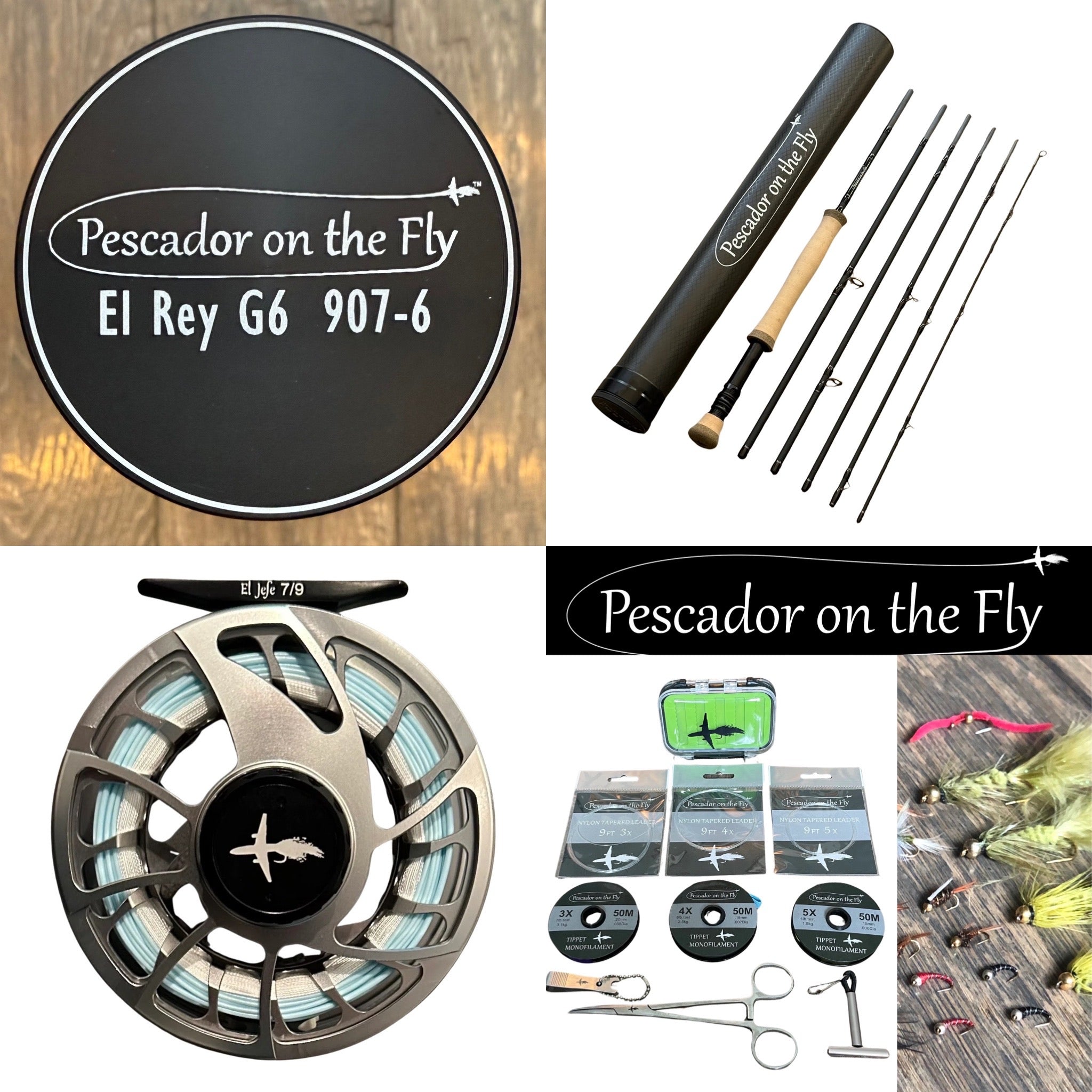 El Rey G6 9’ 7 Weight Six Section Travel Fly Rod & Reel Combo