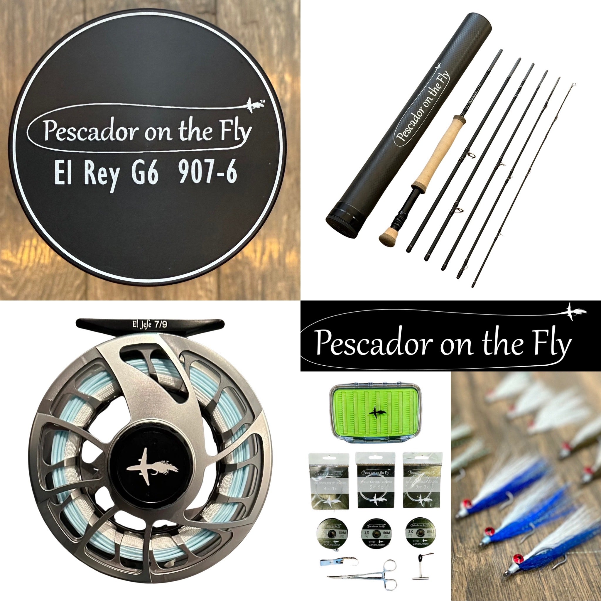 El Rey G6 9’ 7 Weight Six Section Travel Fly Rod & Reel Combo