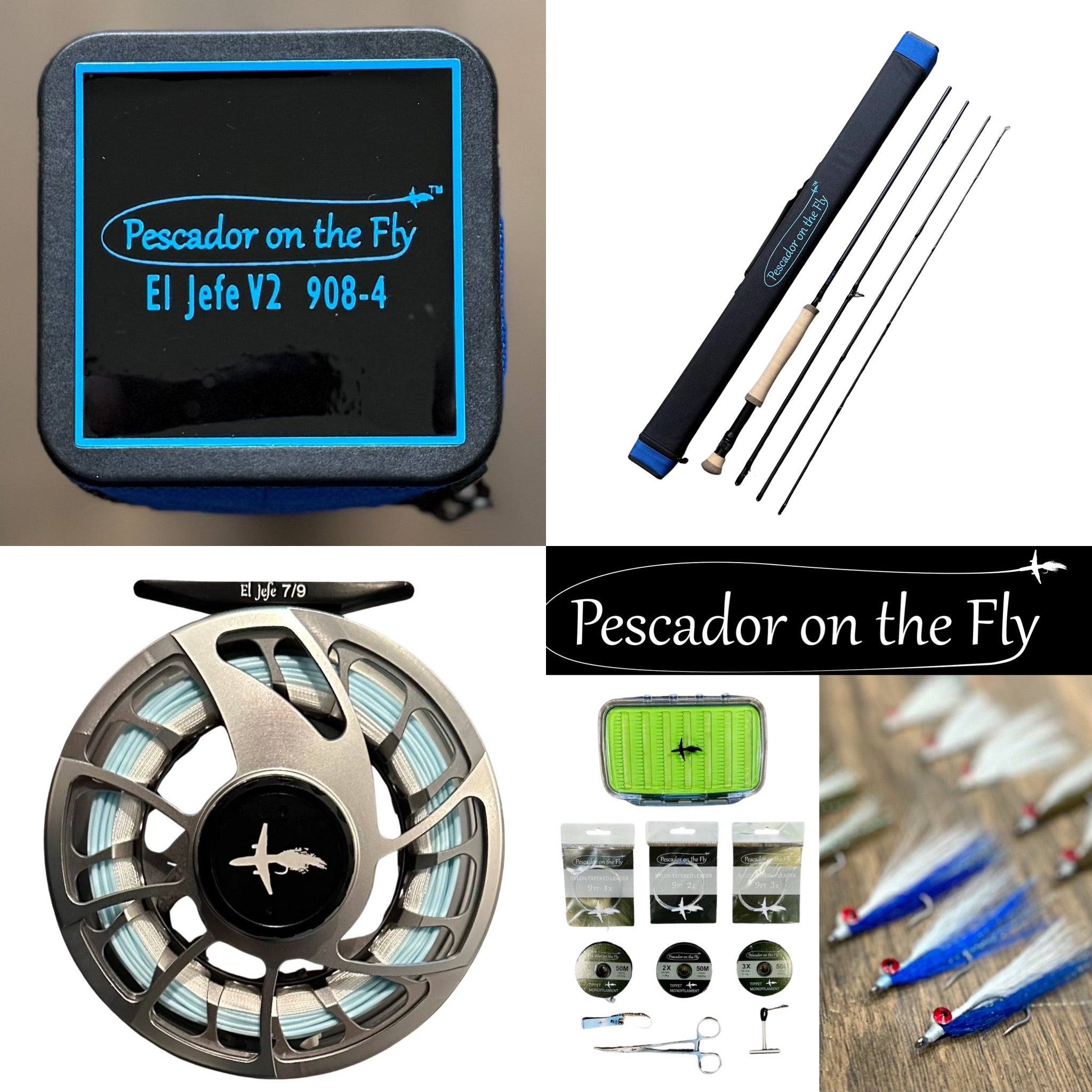 El Jefe v2 9’ 8 Weight Four Section Fly Rod & Reel Combo