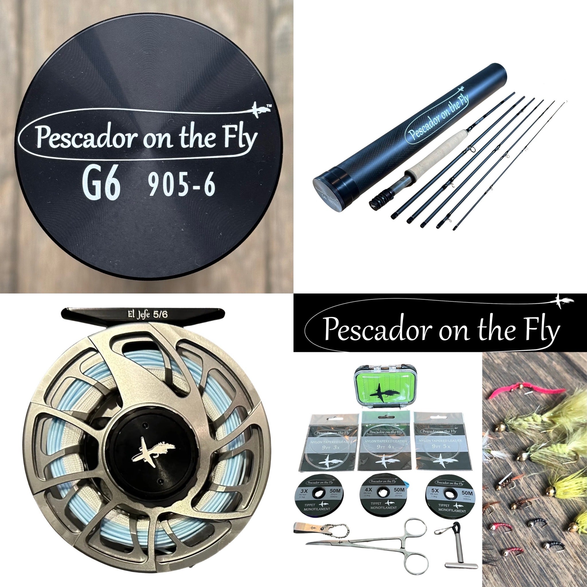 El Rey G6 9’ 5 Weight Six Section Travel Fly Rod & Reel Combo