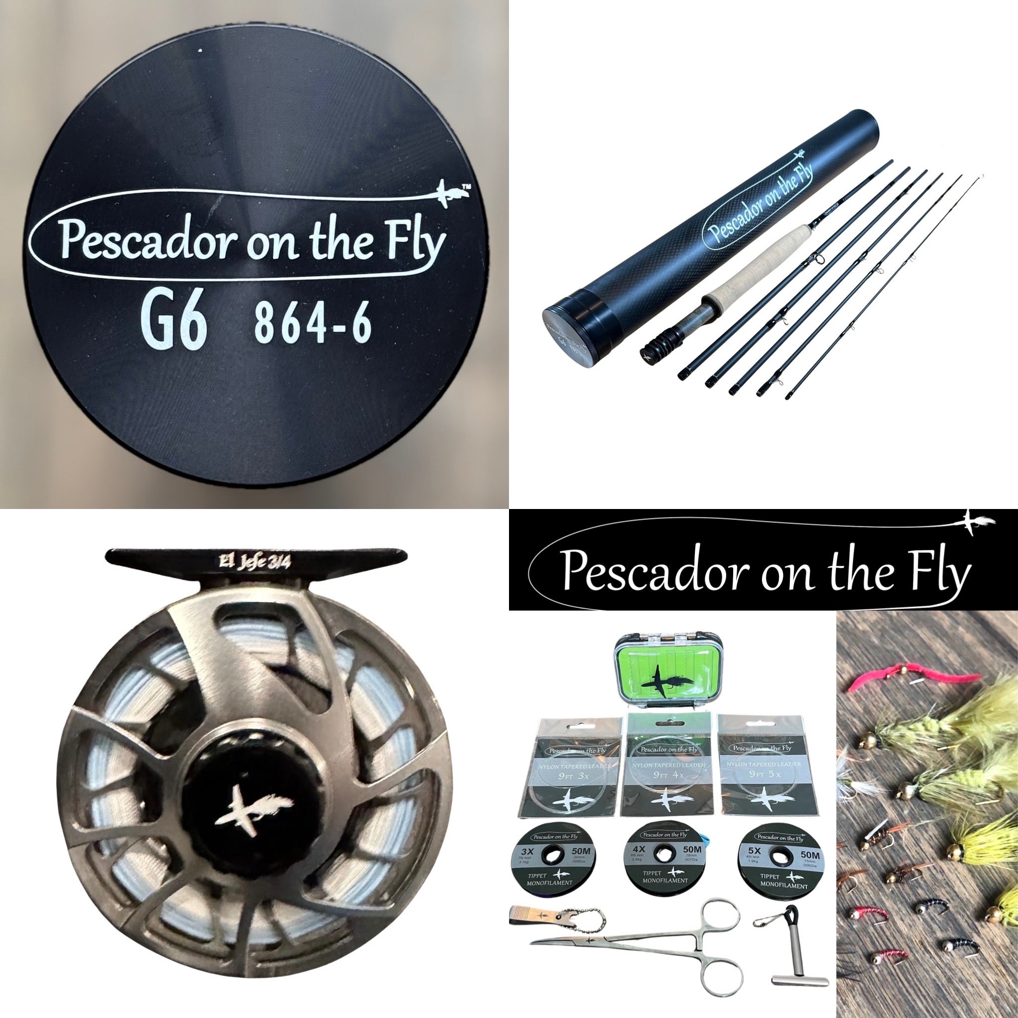 El Rey G6 8’6” 4 Weight Six Section Travel Fly Rod & Reel Combo