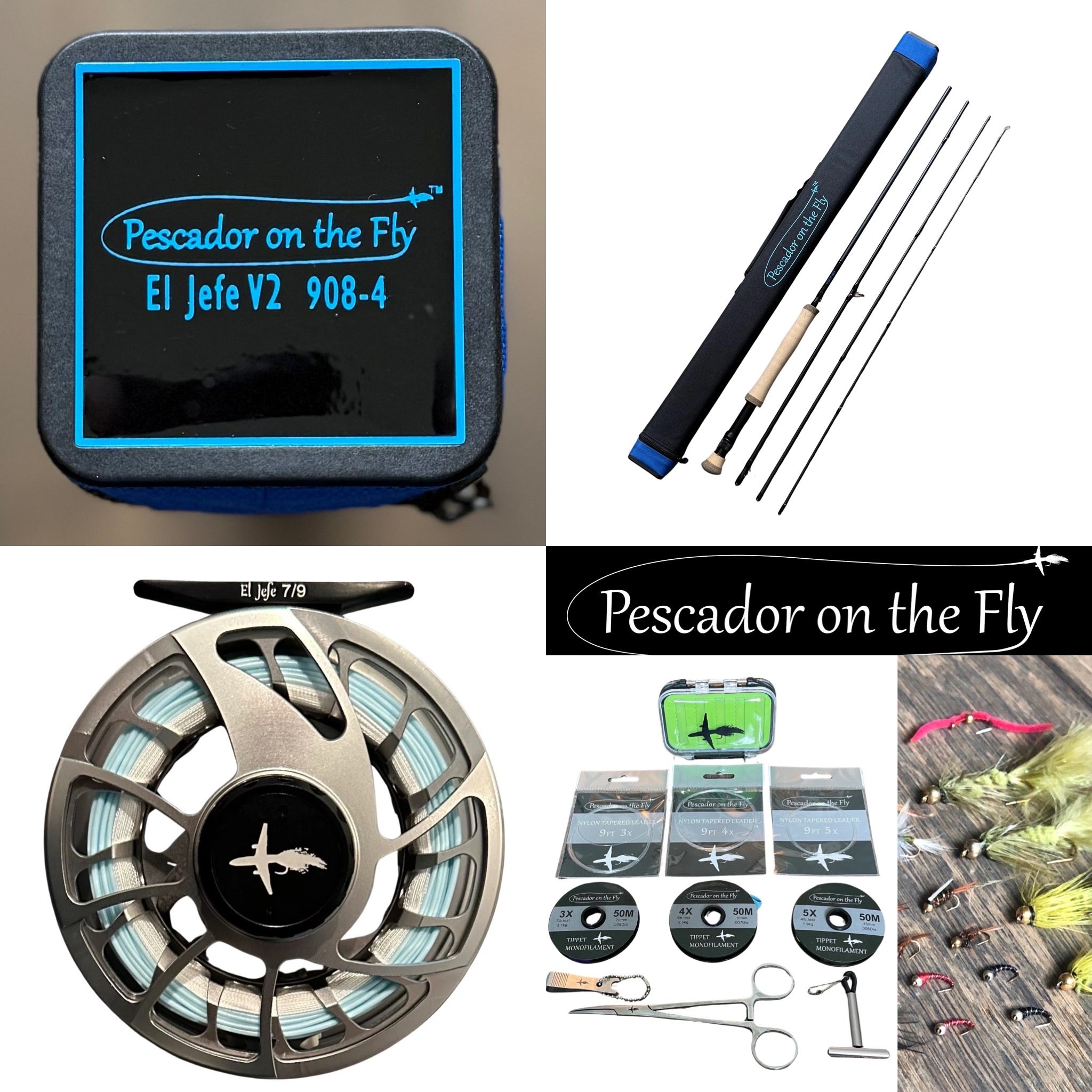 El Jefe v2 9’ 8 Weight Four Section Fly Rod & Reel Combo