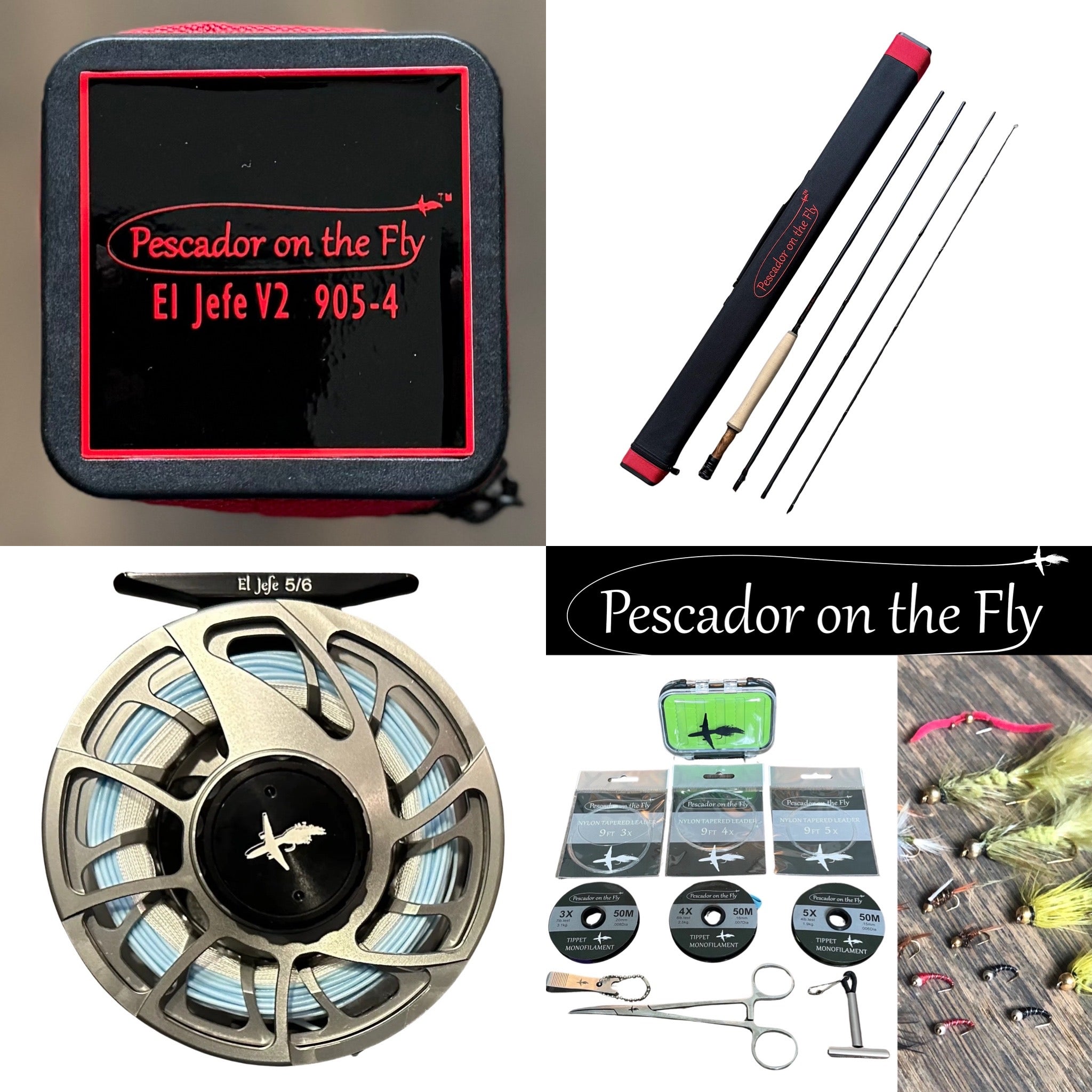 El Jefe v2 9’ 5 Weight Four Section Fly Rod & Reel Combo