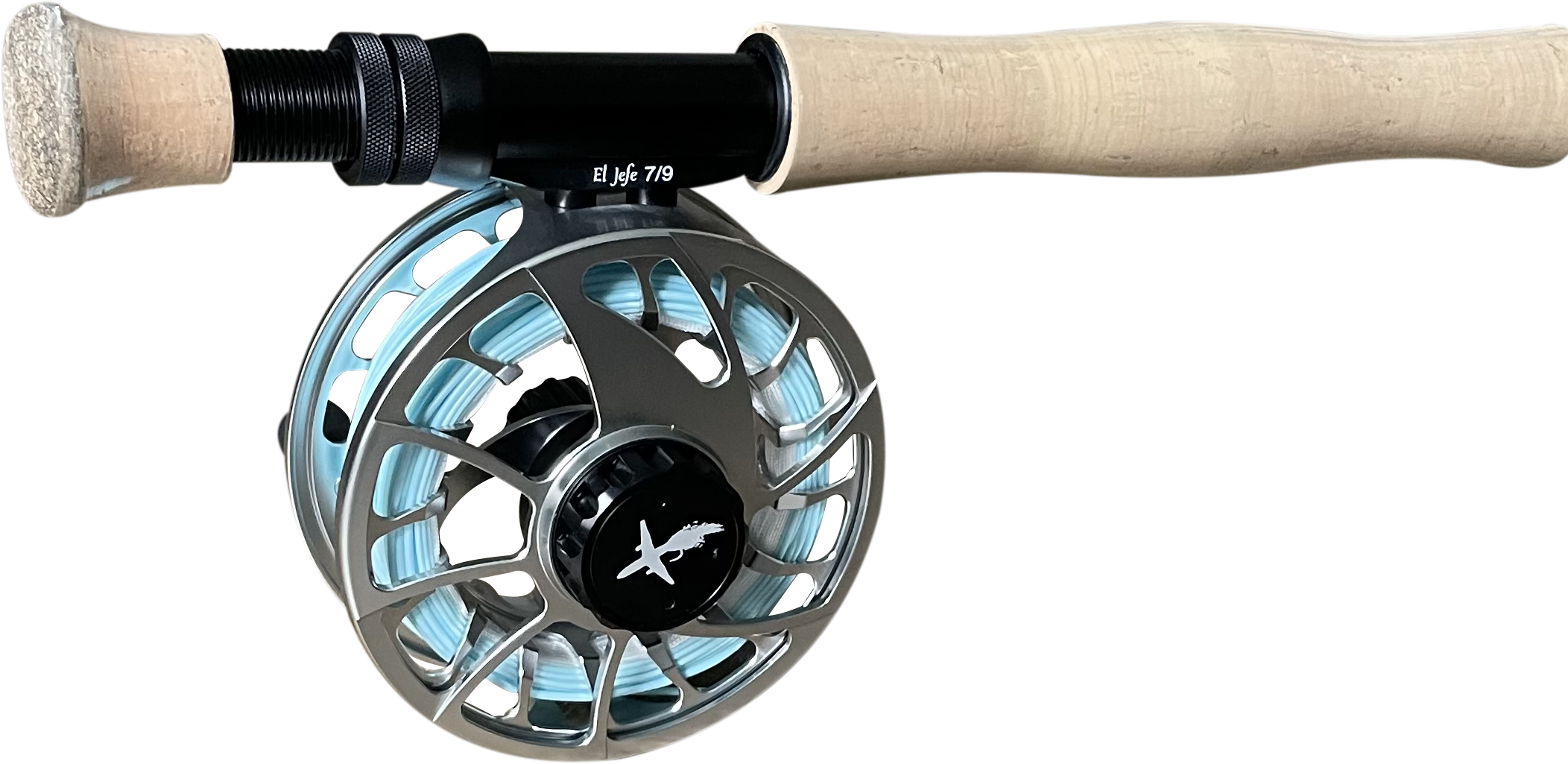 El Jefe Saltwater Fly Fishing Combo Package |904-8 | 9' Four Section 8 Weight Fly Rod And Reel Outfit