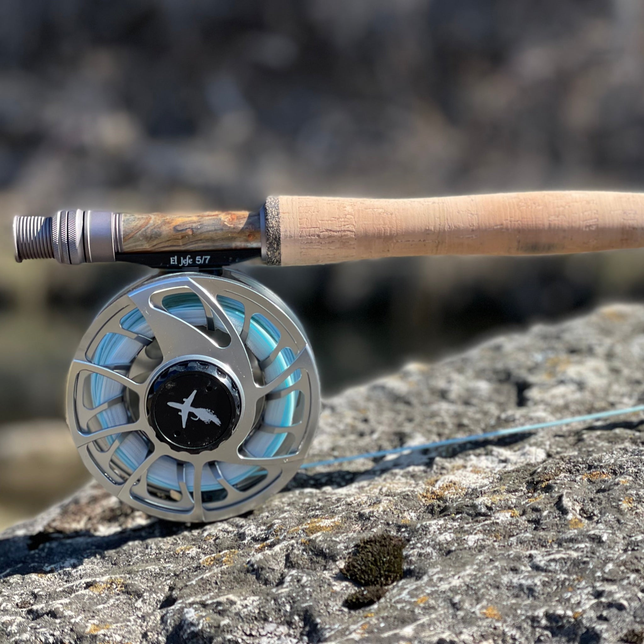 El Jefe Fly Fishing Combo Package | 804-3 | 8' Four Section 3 Weight Fly  Rod And Reel Outfit