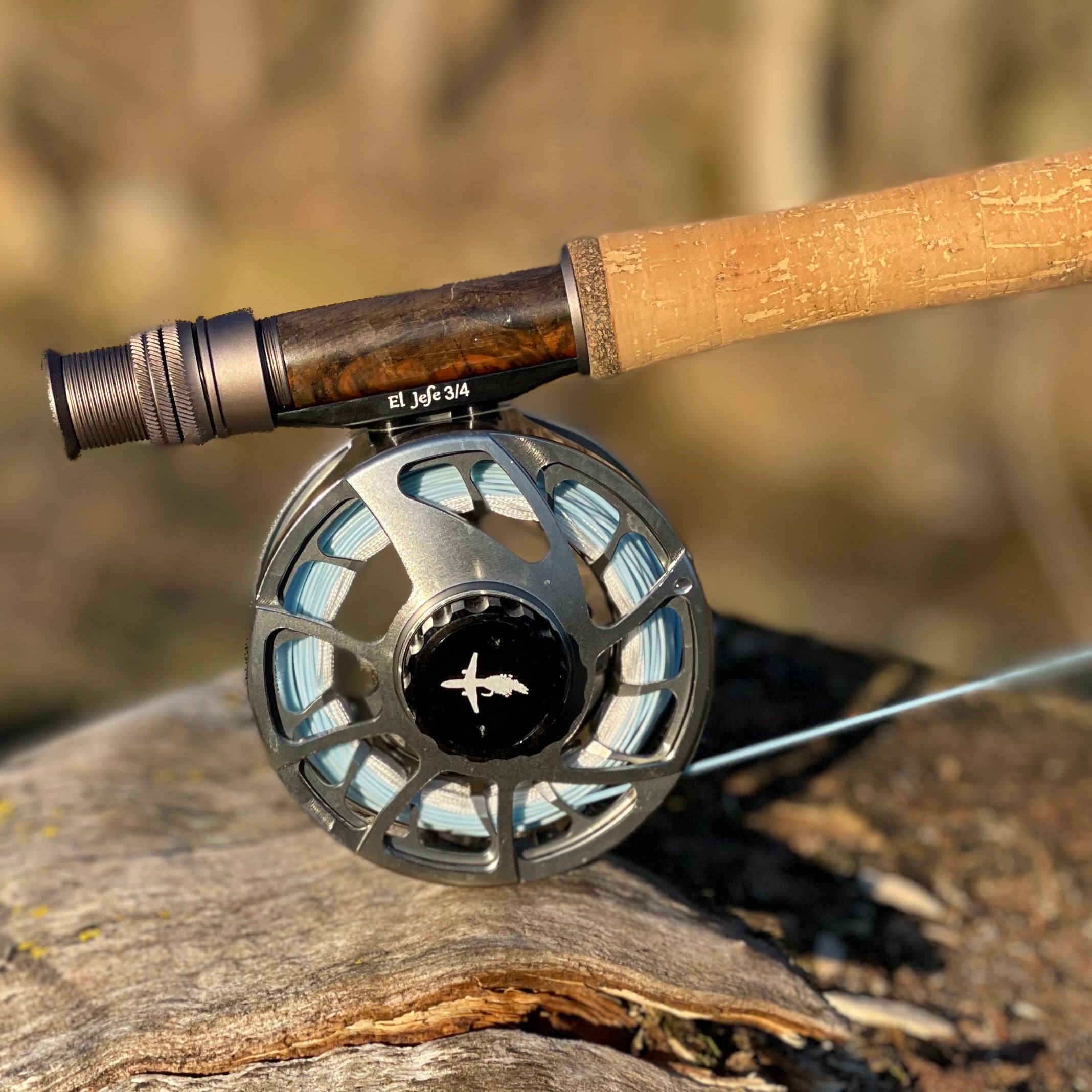 El Jefe Fly Fishing Combo Package | 804-3 | 8' Four Section 3 Weight Fly Rod And Reel Outfit