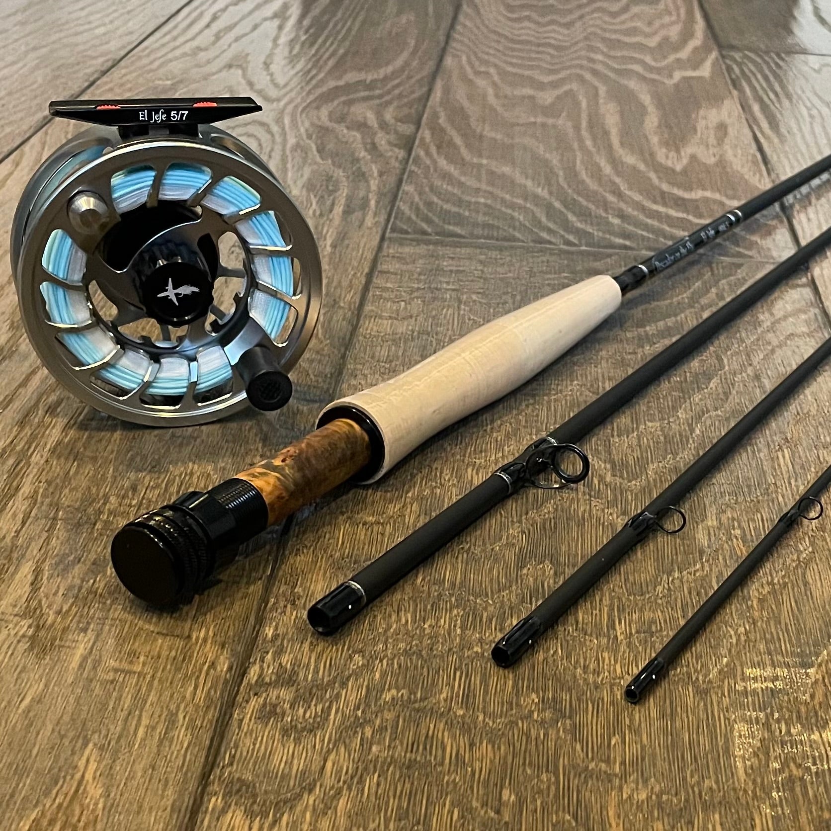 El Jefe Fly Fishing Combo Package | 904-5 | 9' Four Section 5 Weight Fly Rod And Reel Outfit