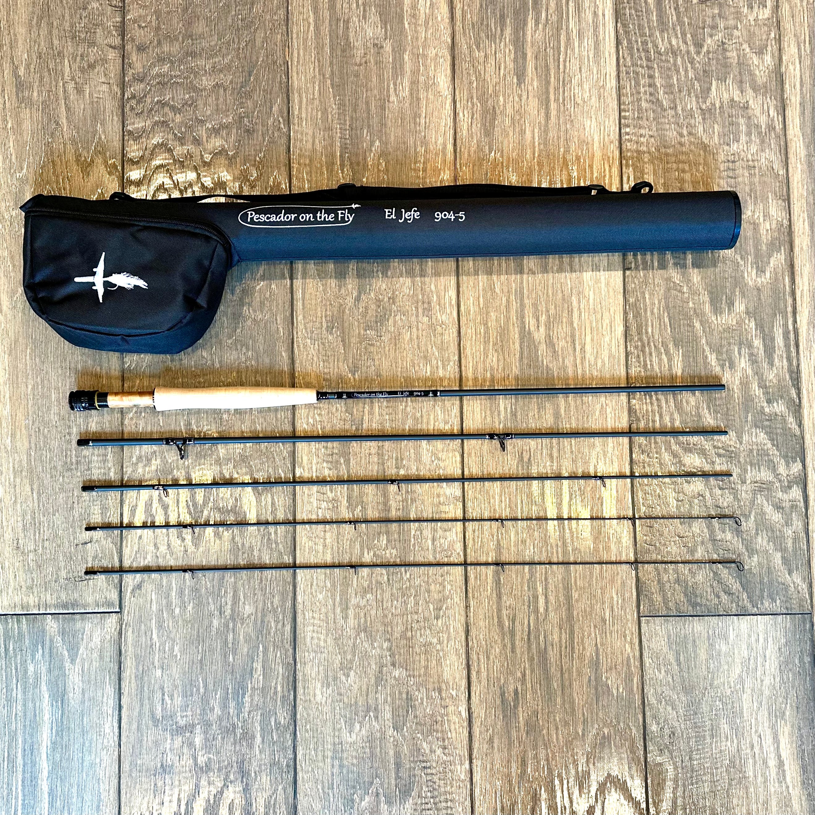 El Jefe Fly Fishing Combo Package | 904-5 | 9' Four Section 5 Weight Fly Rod And Reel Outfit