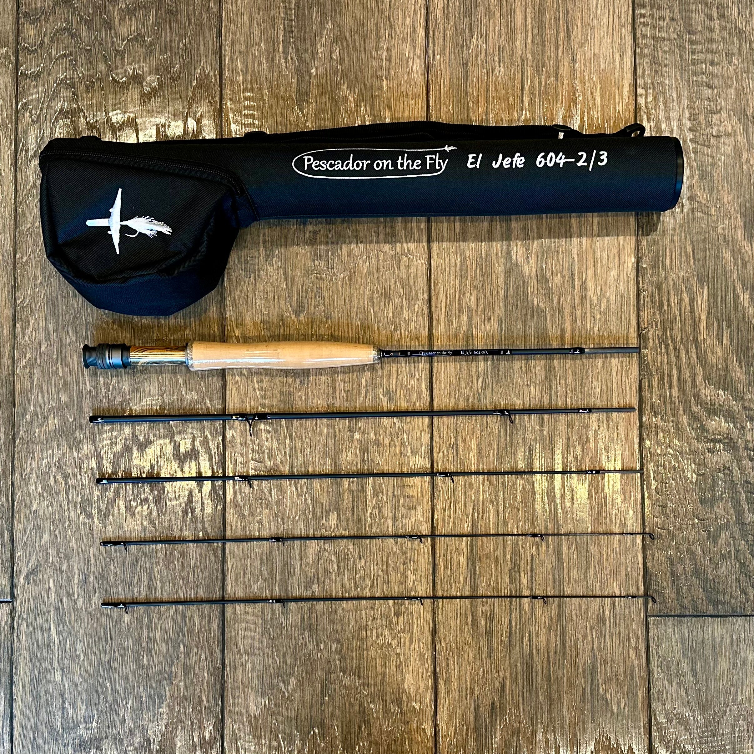 El Jefe Fly Fishing Combo Package | 604-2 | 6' Four Section 2 Weight Fly Rod And Reel Outfit