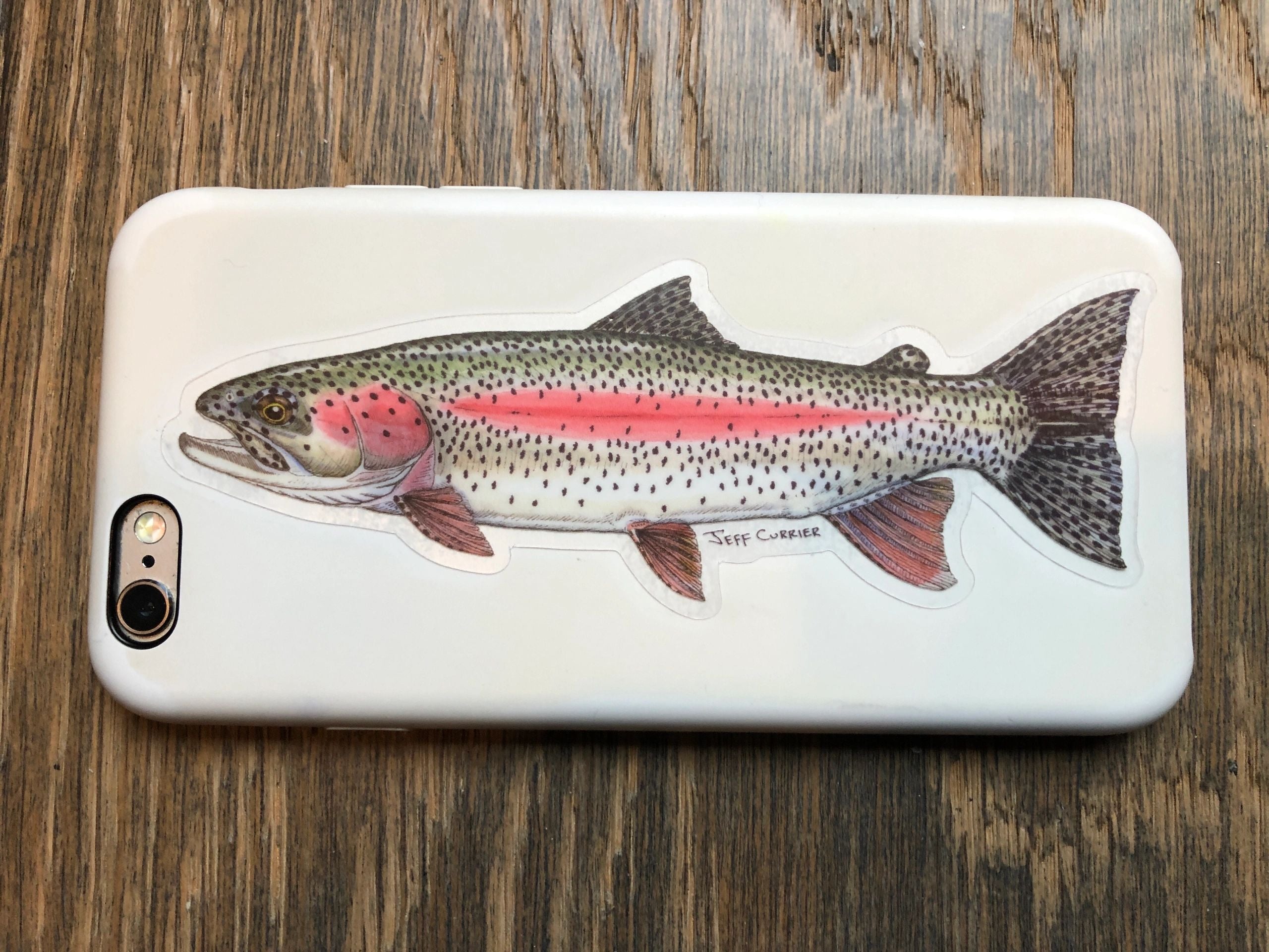 JEFF CURRIER DESIGNED 5 INCH PREMIUM TROUT DECALS PROOF