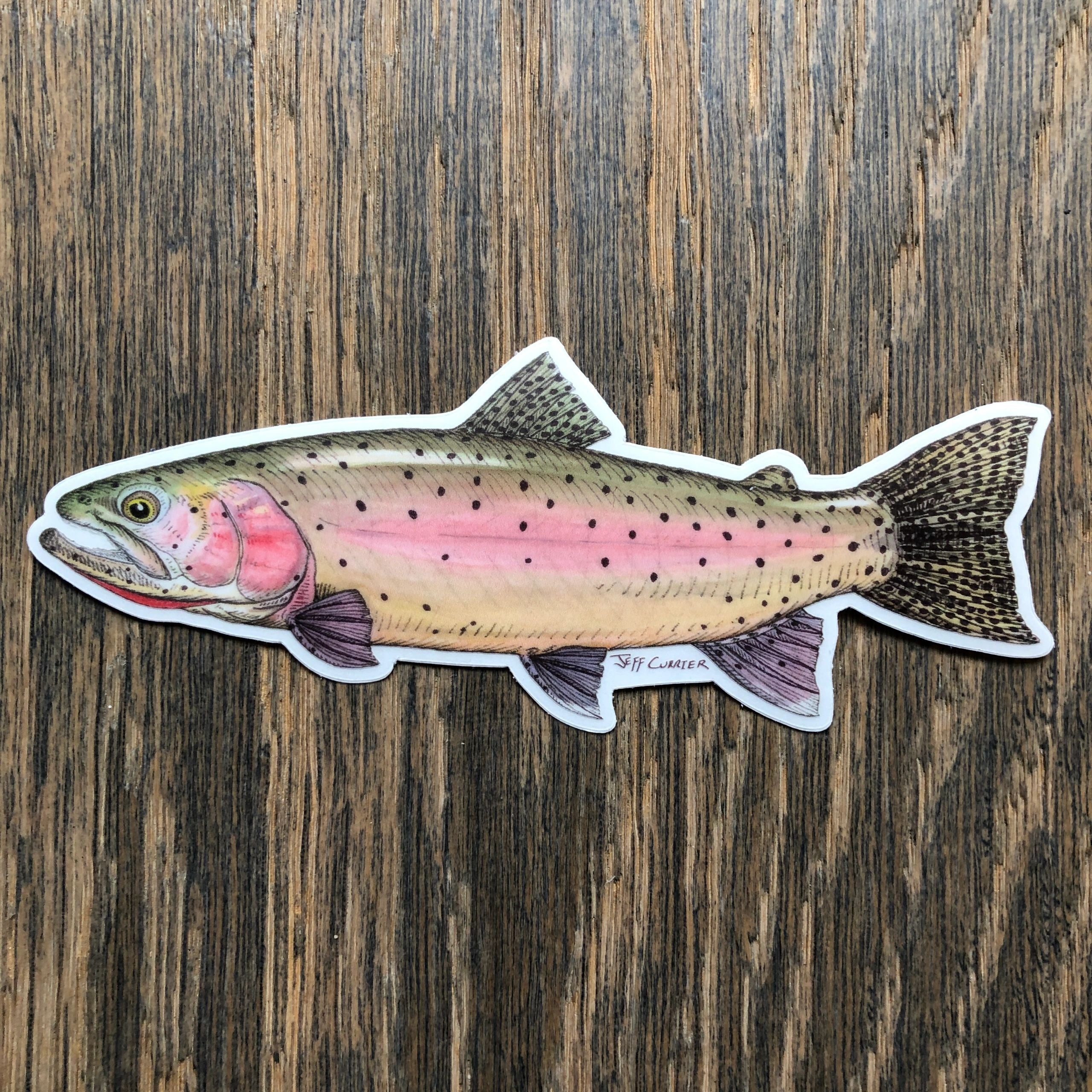 JEFF CURRIER DESIGNED 5 INCH PREMIUM TROUT DECALS