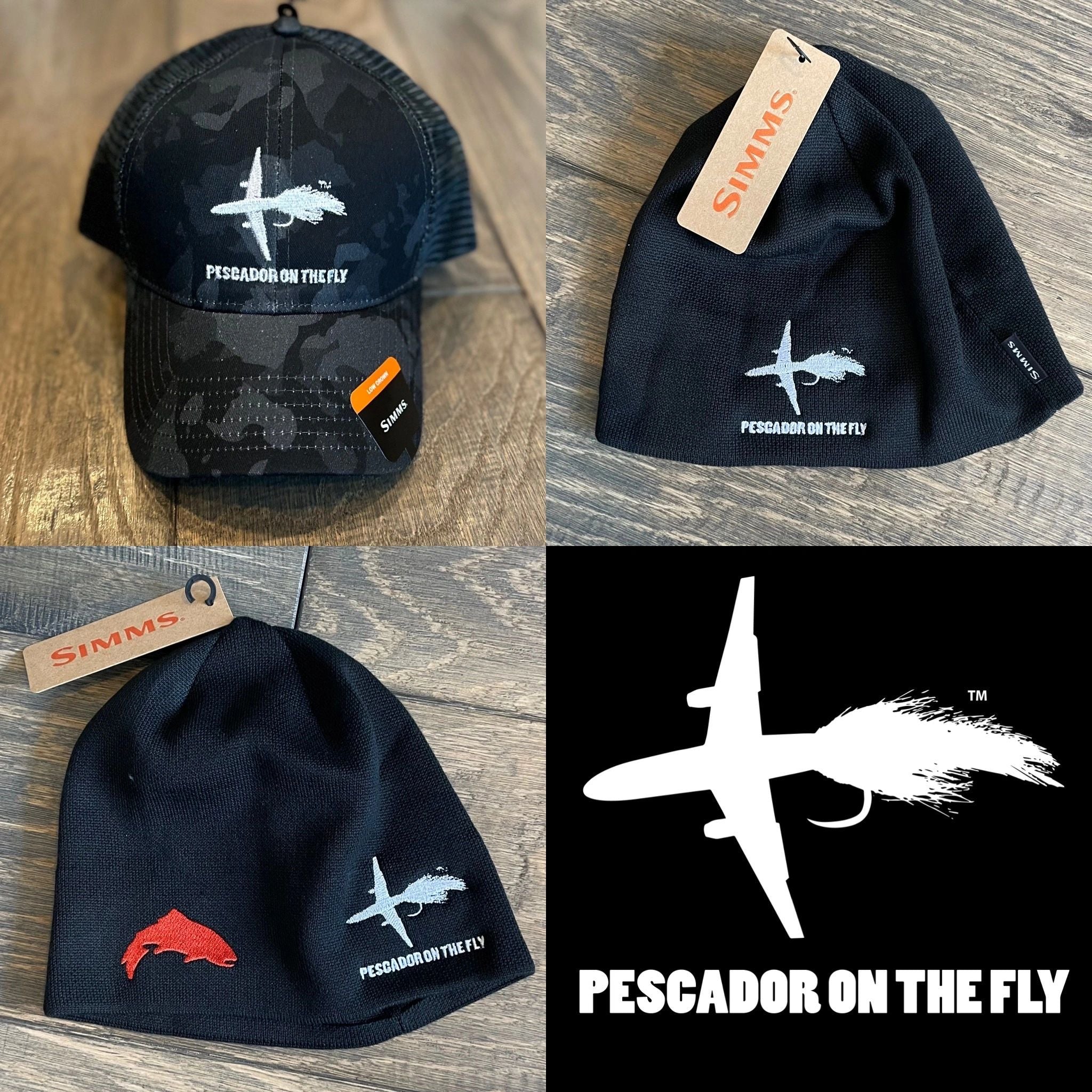 Simms Airplane Deceiver Trucker Hat or Everyday Beanie
