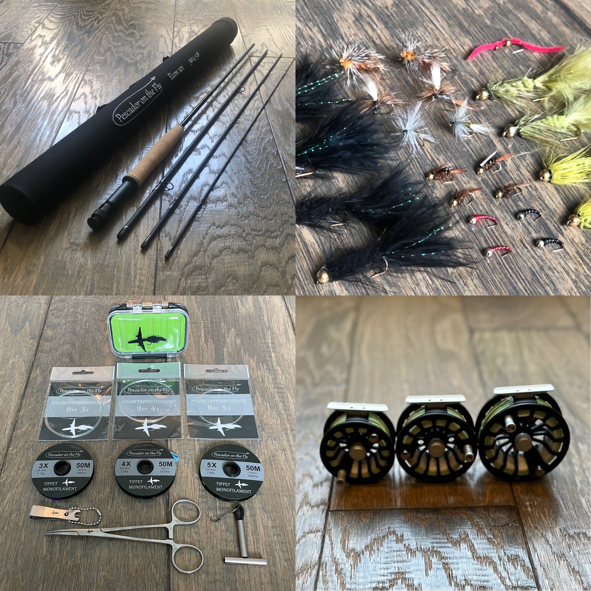 ECON 101 Fly Fishing Starter Combo Package | 1004-3 | 10' Four Section 3  Weight Euro Nymph Fly Rod And Reel Beginner Outfit