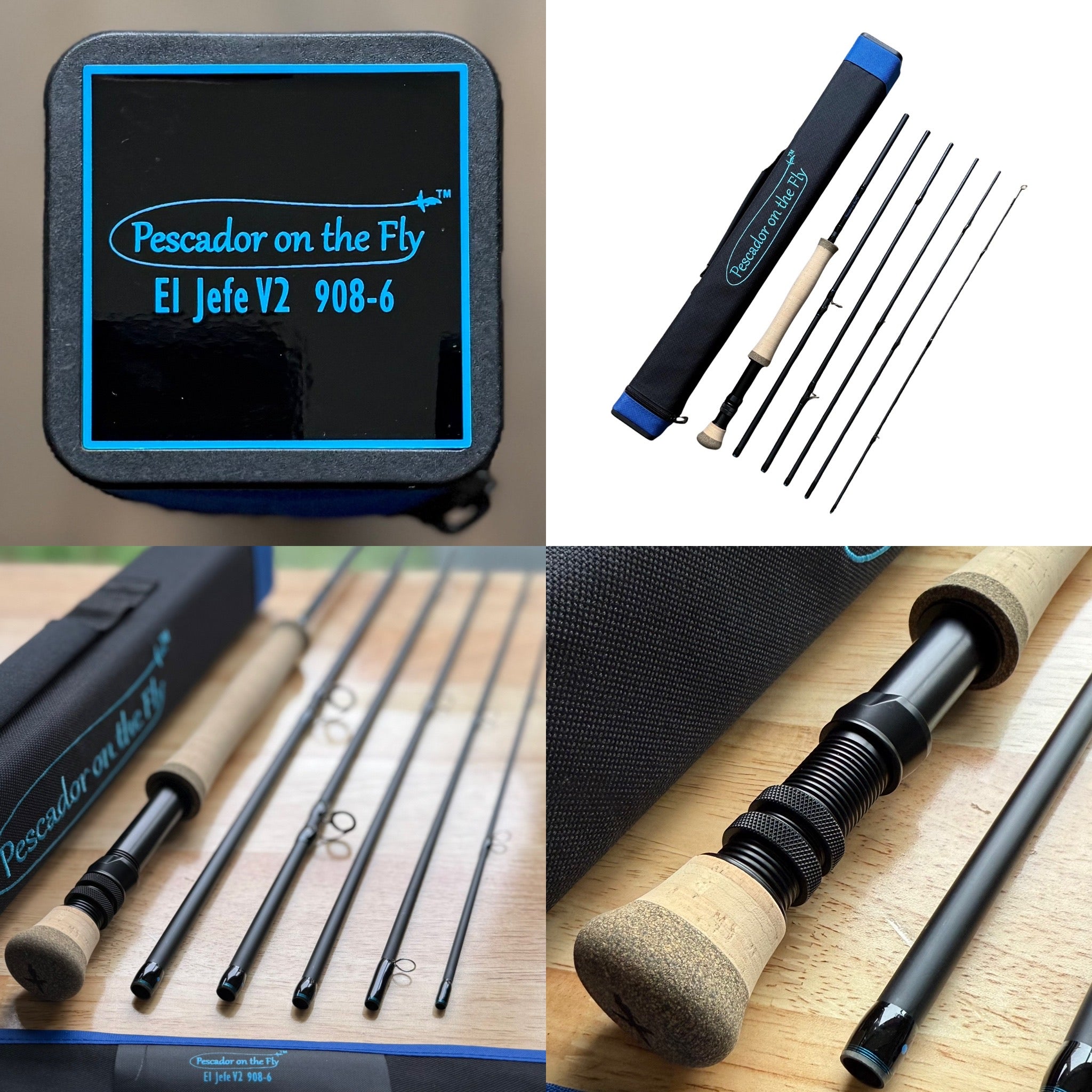 El Jefe v2 908-6 Packable Fly Rod – 9' 8 Weight 6-Section Travel Rod