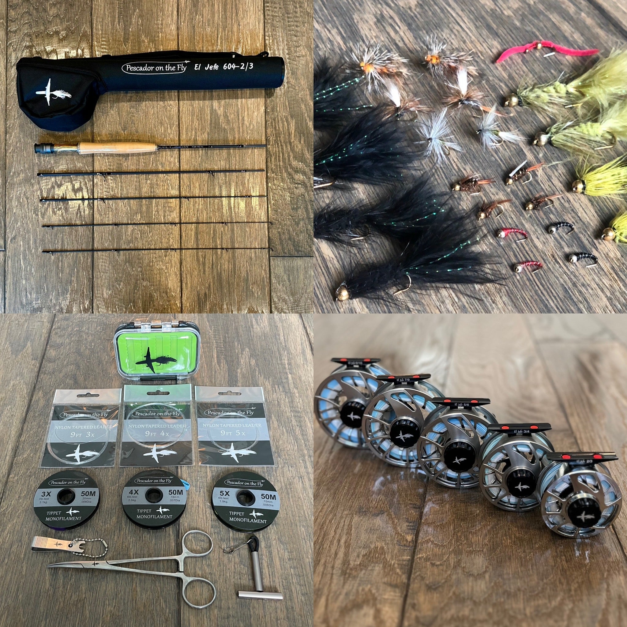 El Jefe Fly Fishing Combo Package | 906-6 | 9' Six Section 6 Weight Fly Rod  And Reel Outfit