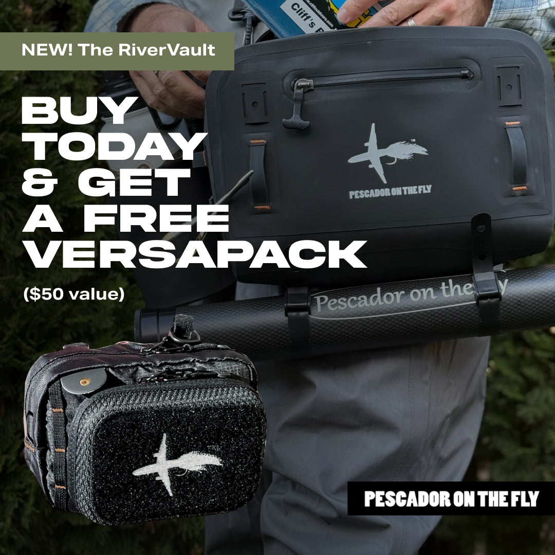 RIVERVAULT - WATERPROOF FLY FISHING LUMBAR OR HIP PACK - FREE VERSA PACK OFFER ENDS MARCH 31st WHILE SUPPLIES LAST