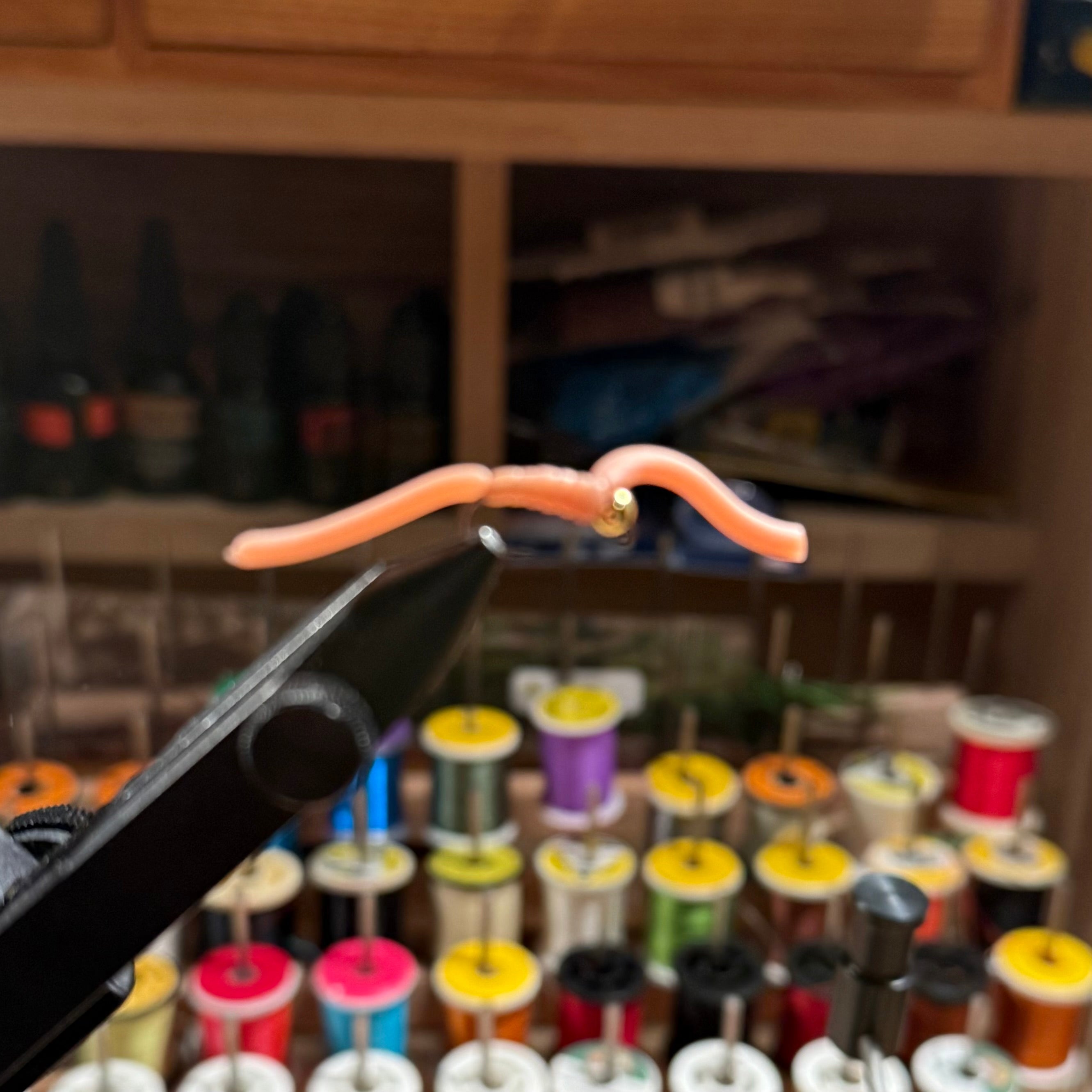 Brown Bead Head Squirmy Worm