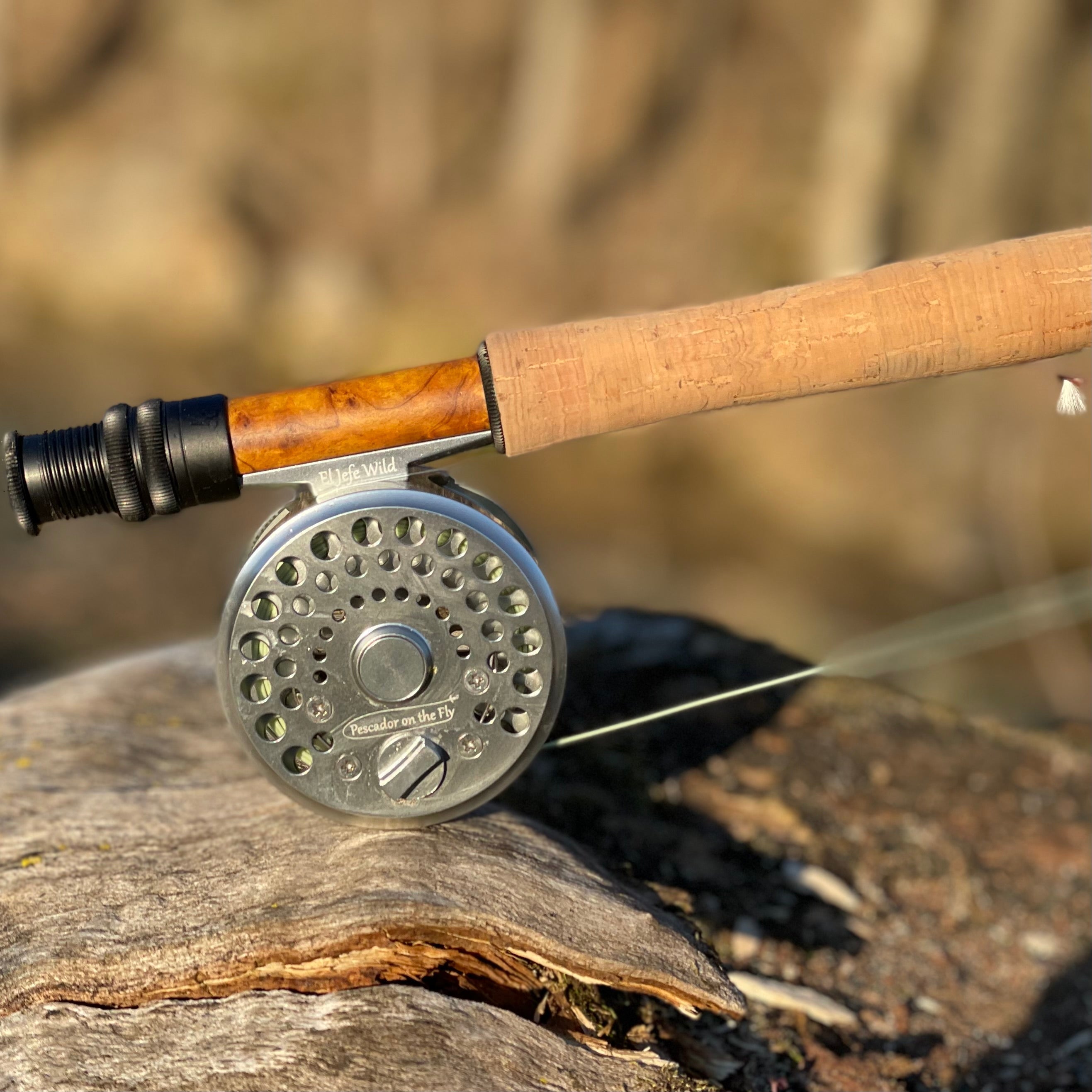 El Jefe Wild Fly Fishing Combo Package | 764 | 7'6" Four Section 2 Weight Fly Rod And Reel Outfit