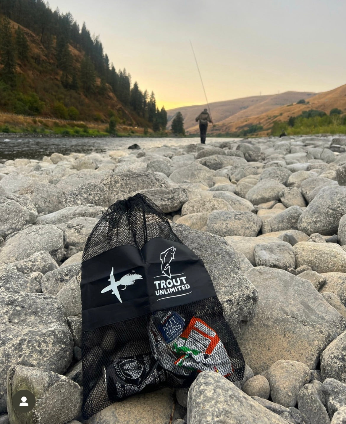 TROUT HERO STREAM CLEAN UP BAGS | YOUR SIMPLE REUSABLE BAG TO PACK OUT TRASH ON THE RIVER | TROUT UNLIMITED PARTNERSHIP | GET ONE FREE WITH CODE IN LISTING