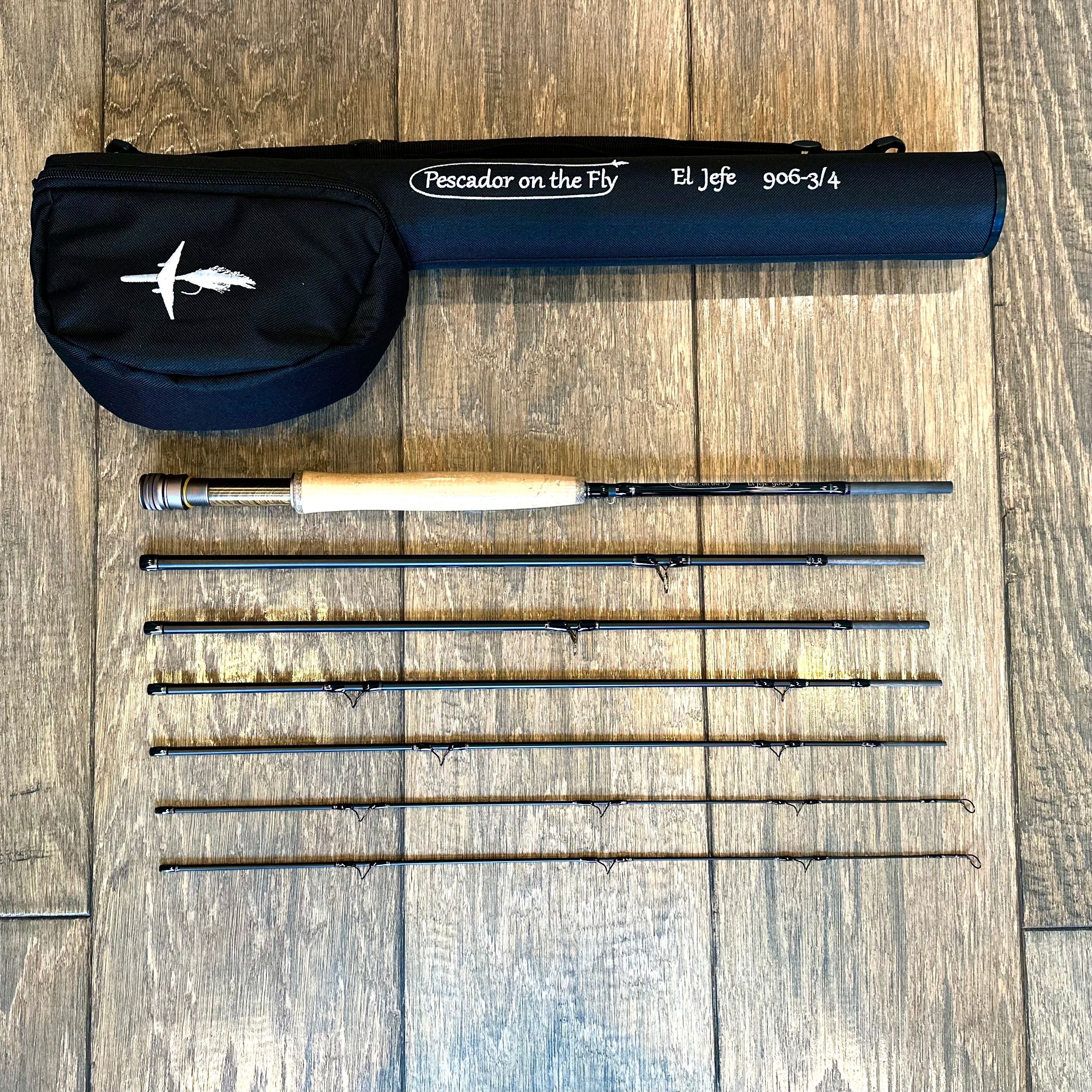 El Jefe Fly Fishing Combo Package | 906-4 | 9' Six Section 4 Weight Fly Rod And Reel Outfit