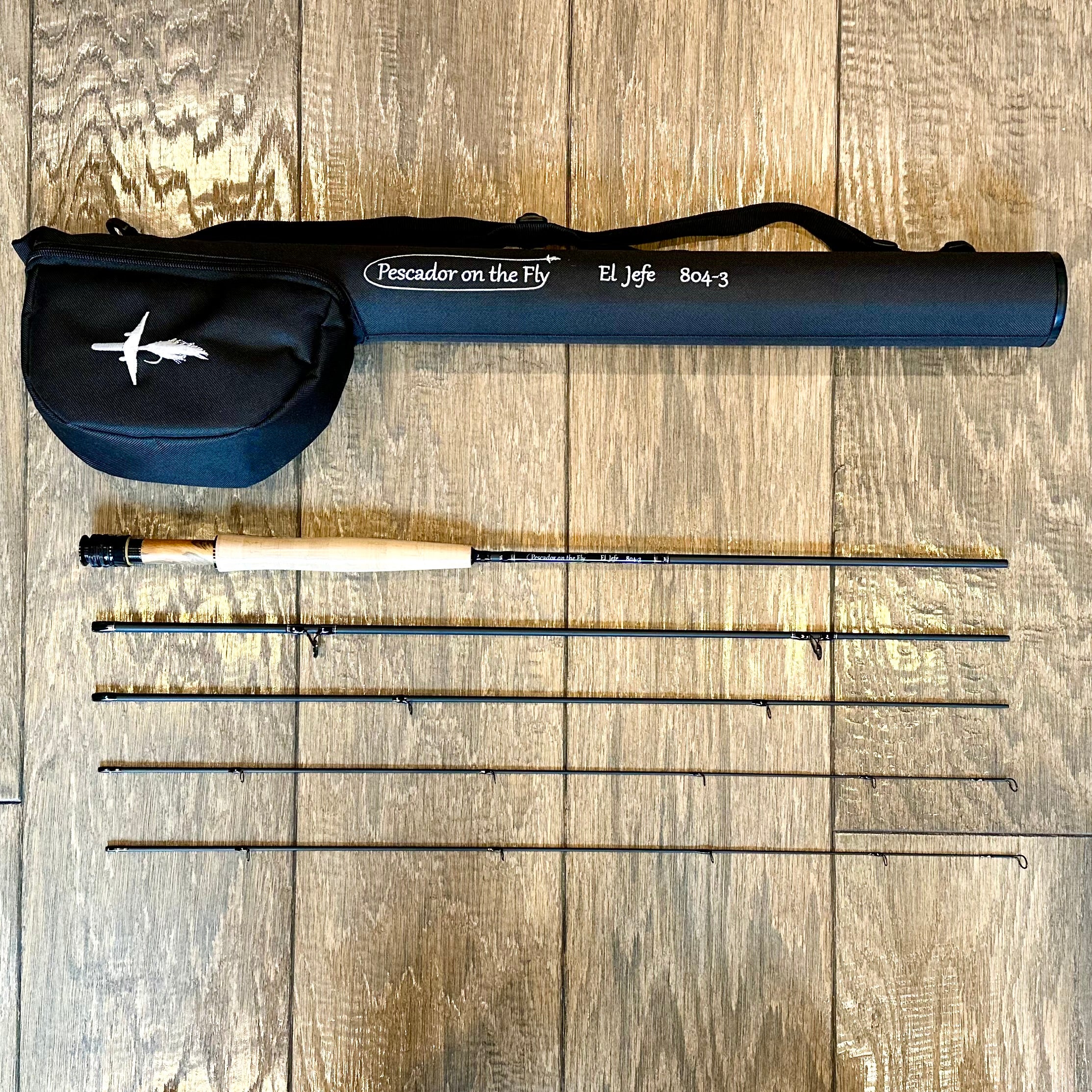 El Jefe Fly Fishing Combo Package | 804-3 | 8' Four Section 3 Weight Fly Rod And Reel Outfit