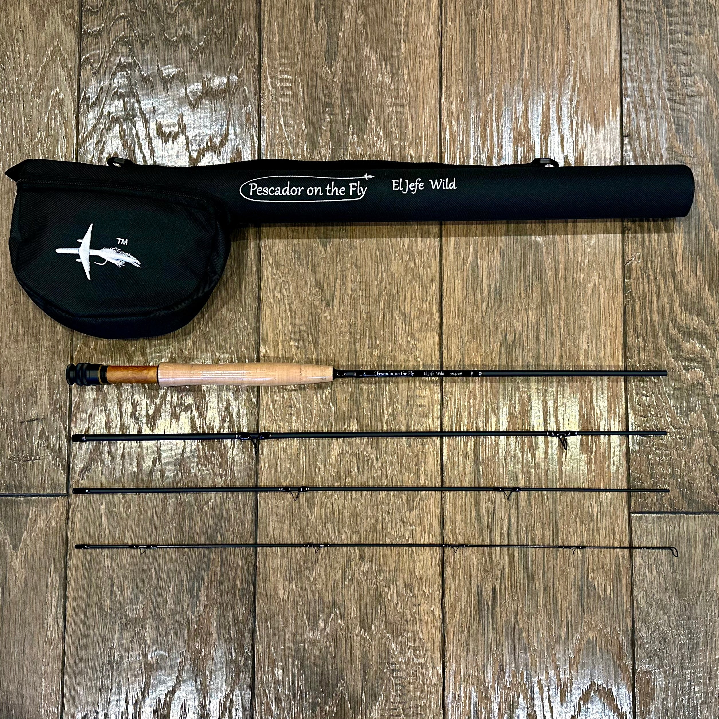 El Jefe Wild Fly Fishing Combo Package | 764 | 7'6 Four Section 2 Weight  Fly Rod And Reel Outfit
