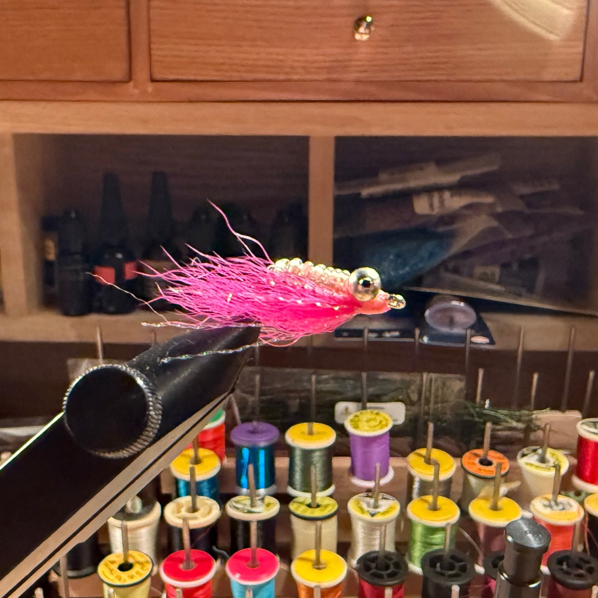 Pink Crazy Charlie bonefish fly