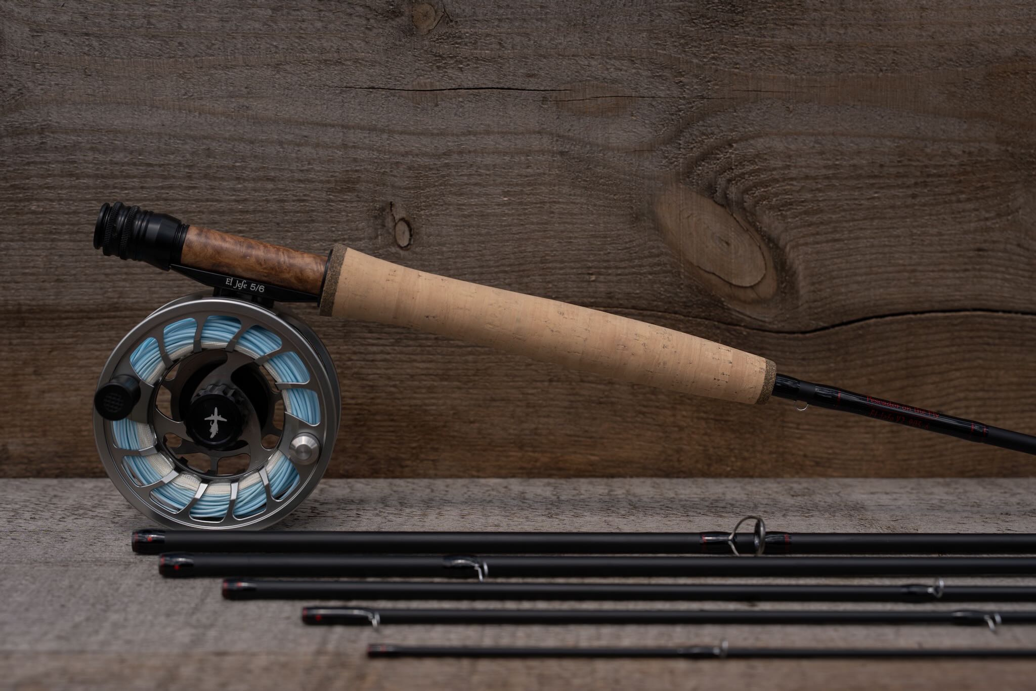 El Jefe v2 905-6 Packable Combo - Six Section 9'5 Weight Complete Travel Fly Fishing Package