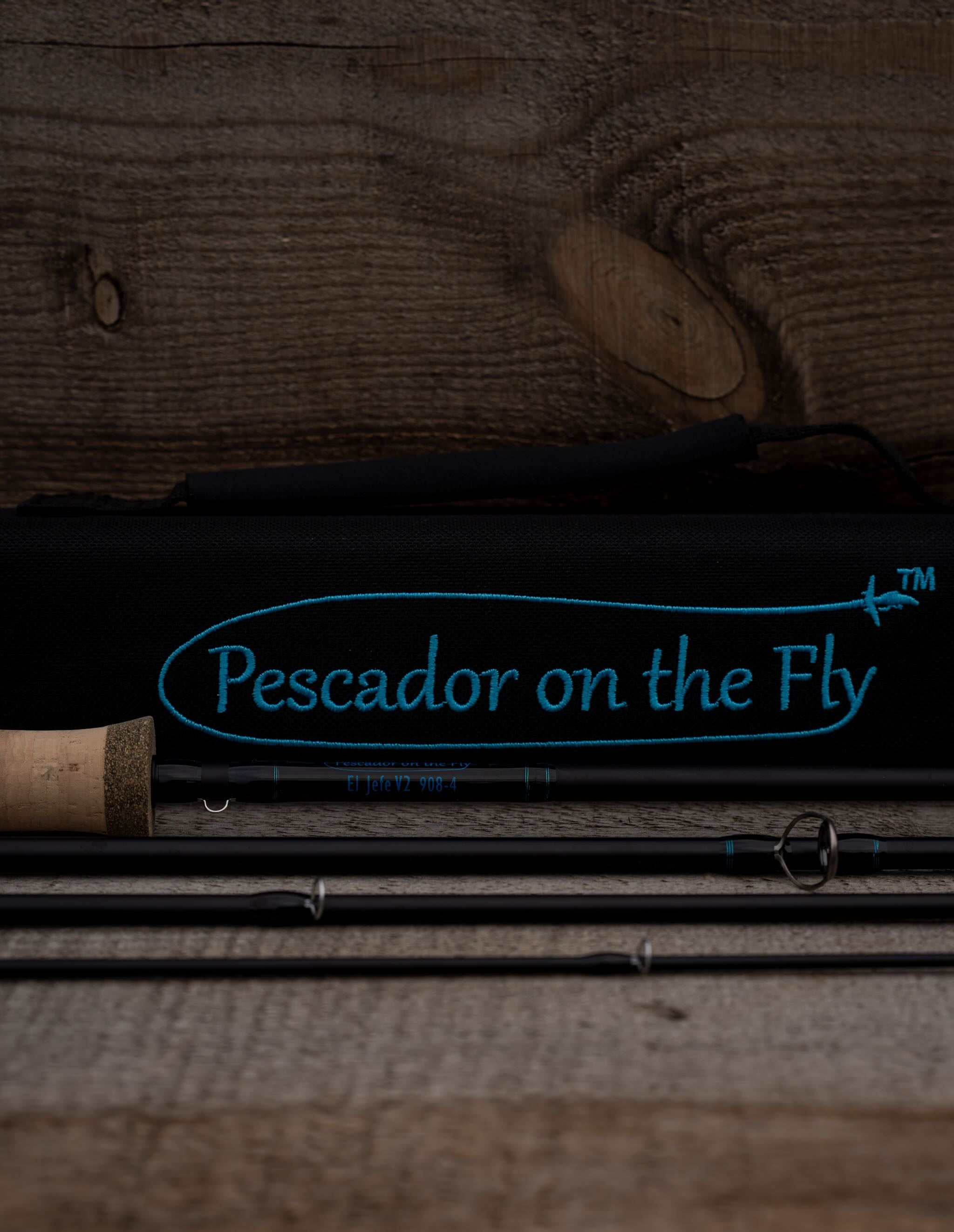 8 9 fly rod and reel leader and tippet El Jefe v2 9’ 8 Weight Four Section Fly Rod